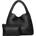 Woven Tote Bag for Women Soft Leather Shoulder
