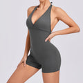 Yoga Set Backless One-Piece Suit Workout Jumpsuit Women Short Gym Rompers