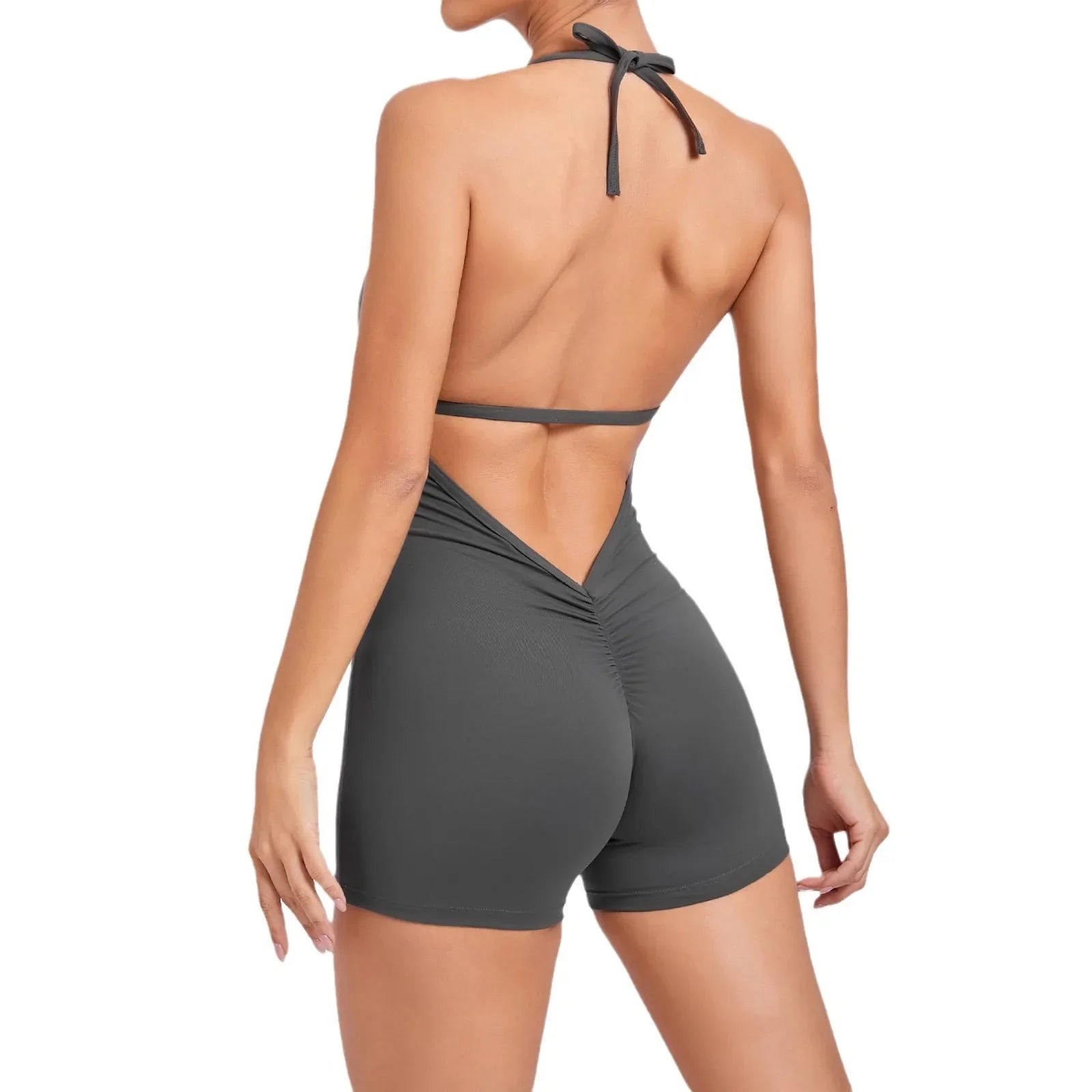 Yoga Set Backless One-Piece Suit Workout Jumpsuit Women Short Gym Rompers