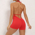 Yoga Set Backless One-Piece Suit Workout Jumpsuit Women Short Gym Rompers