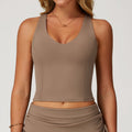 Yoga Vest H-shaped Beauty Back Quick-drying Fitness Ladies - Sand Brown / L - Other