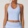 Yoga Vest H-shaped Beauty Back Quick-drying Fitness Ladies - Sky Gray Blue / L - Other